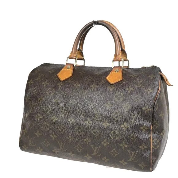 LOUIS VUITTON Speedy 30 Travel Hand Bag Monogram Leather Brown - Picture 1 of 16
